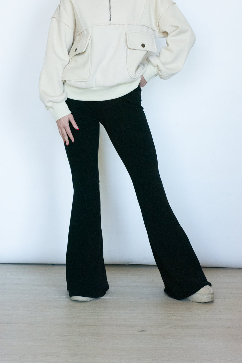Cozier Than Ever Black Jersey Flare Pant – Apricot Lane Boutique - Peoria