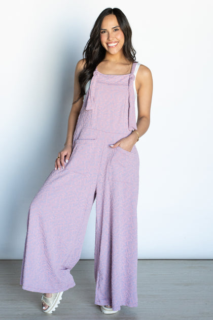 Linen Flowing Jumpsuit in Almost Apricot Color / OFFON CLOTHING 