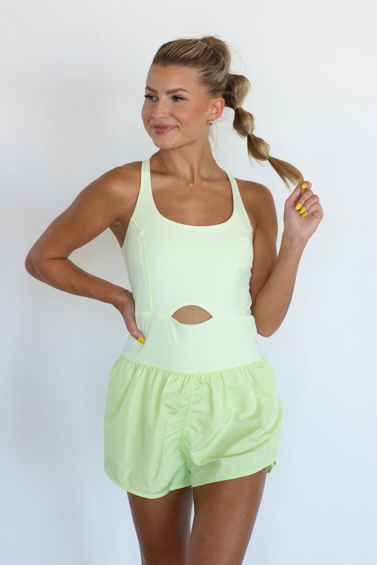 Everything I Need Lime Athletic Romper – Apricot Lane Boutique - Peoria
