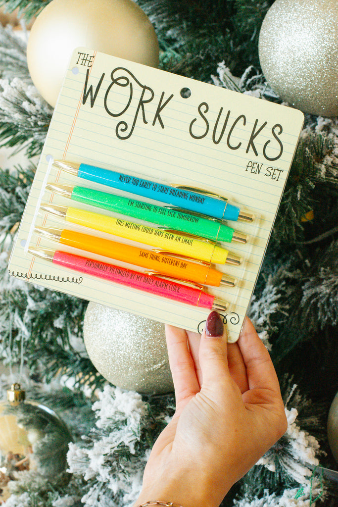 The Work Sucks Pen Set – Apricot Lane Boutique - Peoria