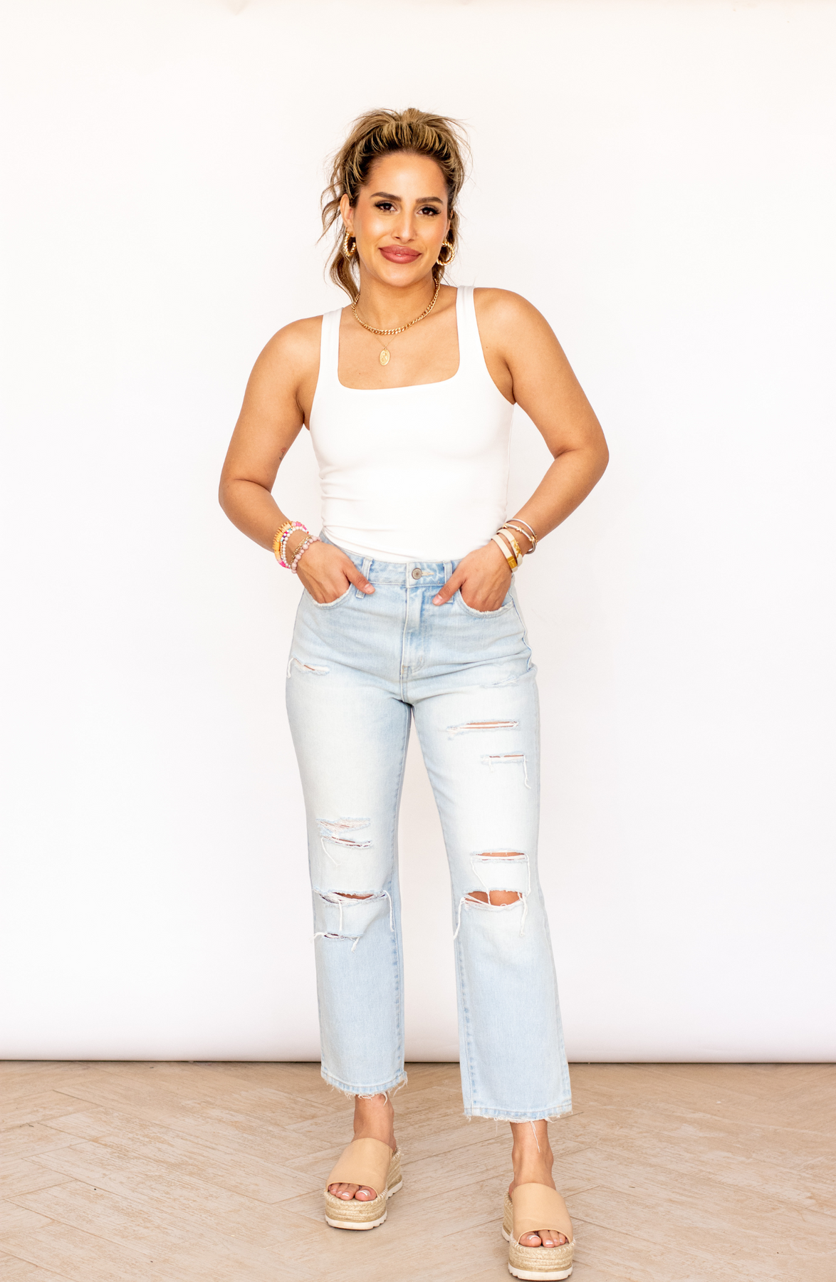 More Than A Trend Distressed Light Washed Jeans – Apricot Lane Boutique -  Peoria